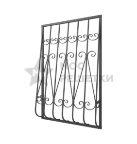 Решетка на окно дутая кованая 6-13